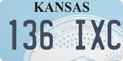 KS license plate 136IXC