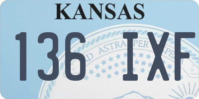 KS license plate 136IXF
