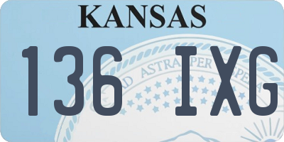 KS license plate 136IXG