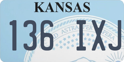 KS license plate 136IXJ