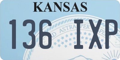 KS license plate 136IXP