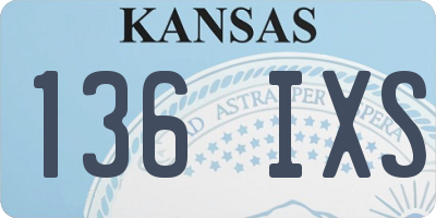 KS license plate 136IXS