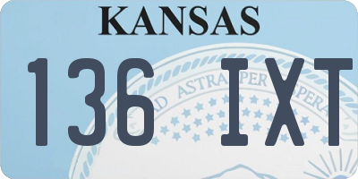 KS license plate 136IXT