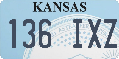 KS license plate 136IXZ