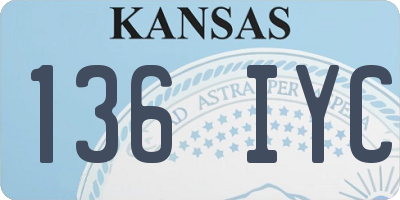 KS license plate 136IYC