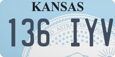 KS license plate 136IYV