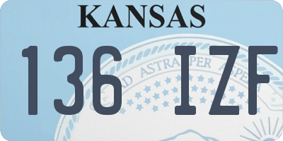 KS license plate 136IZF