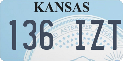 KS license plate 136IZT