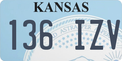 KS license plate 136IZV