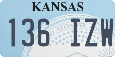 KS license plate 136IZW