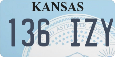 KS license plate 136IZY