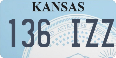 KS license plate 136IZZ