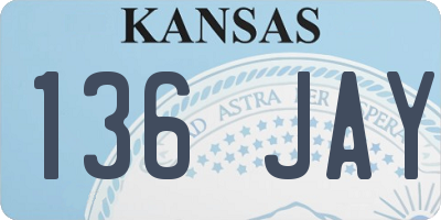 KS license plate 136JAY