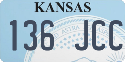 KS license plate 136JCC