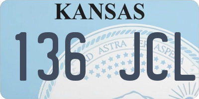 KS license plate 136JCL