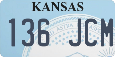 KS license plate 136JCM