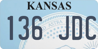KS license plate 136JDC