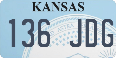 KS license plate 136JDG