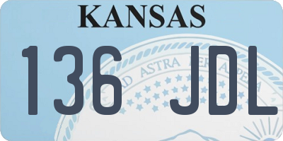 KS license plate 136JDL