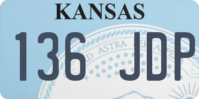 KS license plate 136JDP