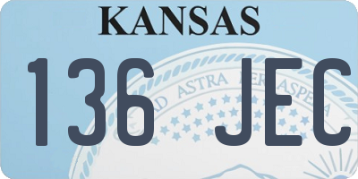 KS license plate 136JEC