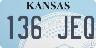 KS license plate 136JEQ