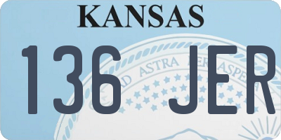 KS license plate 136JER