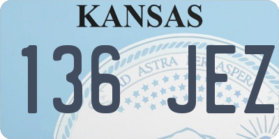 KS license plate 136JEZ