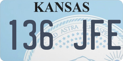 KS license plate 136JFE