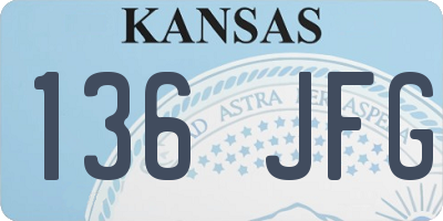 KS license plate 136JFG