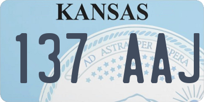 KS license plate 137AAJ