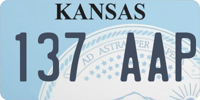 KS license plate 137AAP