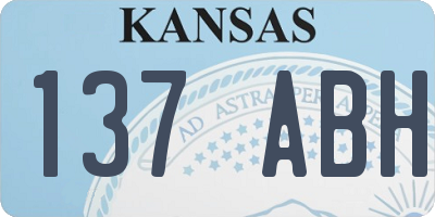 KS license plate 137ABH