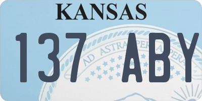 KS license plate 137ABY