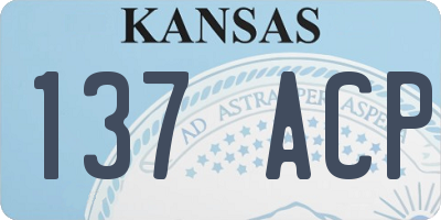 KS license plate 137ACP