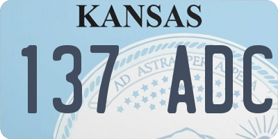 KS license plate 137ADC