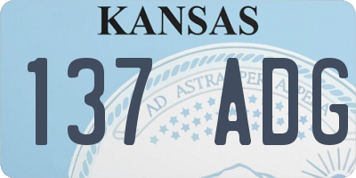 KS license plate 137ADG