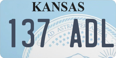 KS license plate 137ADL