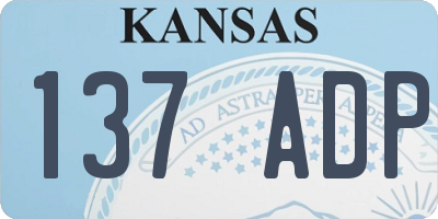 KS license plate 137ADP