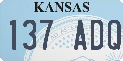 KS license plate 137ADQ