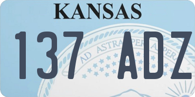 KS license plate 137ADZ