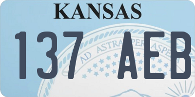 KS license plate 137AEB