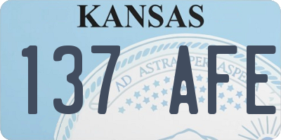 KS license plate 137AFE