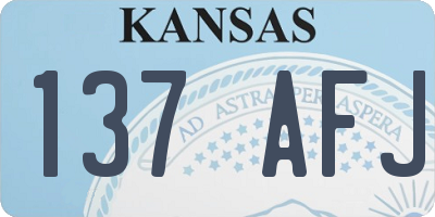 KS license plate 137AFJ