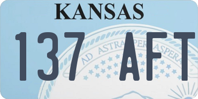 KS license plate 137AFT