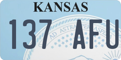KS license plate 137AFU