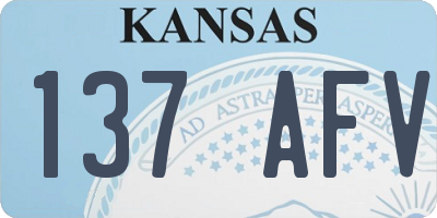 KS license plate 137AFV