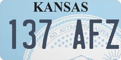 KS license plate 137AFZ