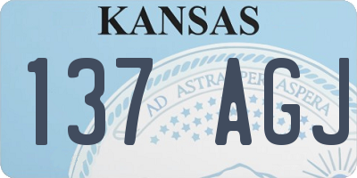 KS license plate 137AGJ