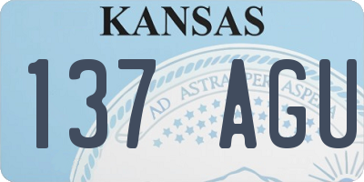 KS license plate 137AGU